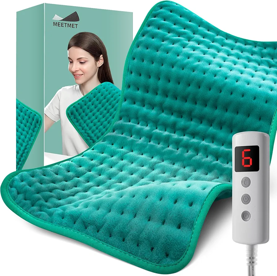 Christmas Gifts Heating Pad for Back, Neck, Shoulder Pain and Cramps, Electric Heat Pads with Auto Shut Off, Moist Dry Heat Options, Gifts for Women, Men, Mom, Dad, Wife, Husband, Daughter,Son