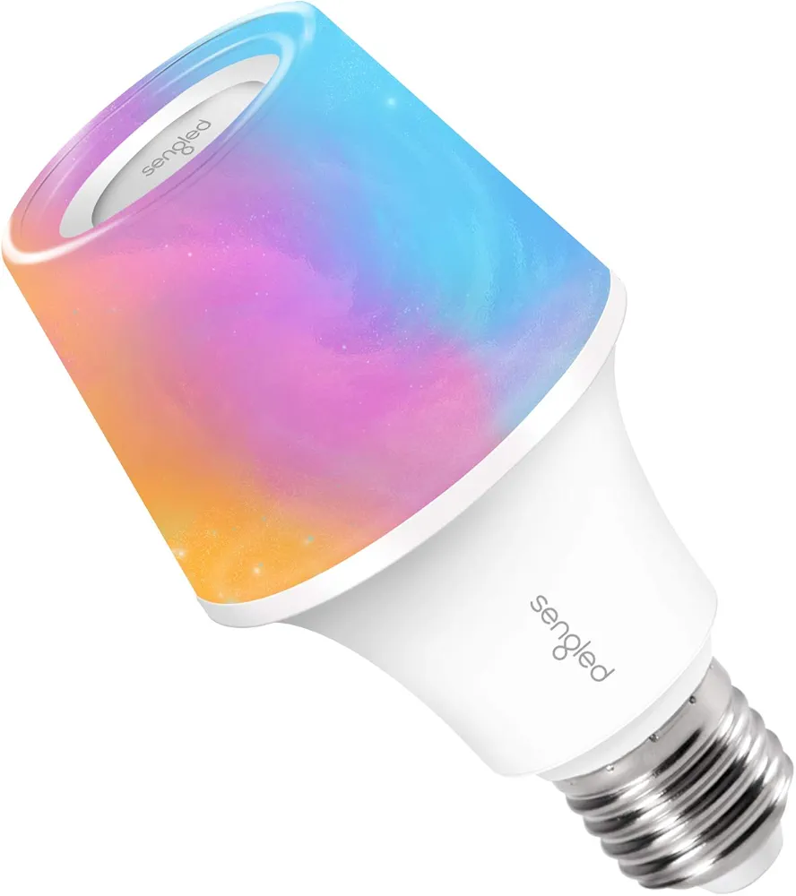 Sengled Solo RGBW Bluetooth Light Bulb Speaker Multi Color Changing LED Light Bulb 60W Equivalent Dimmable App Controlled E26 Smart Music Bulb, Compatible with Alexa via Bluetooth Connection