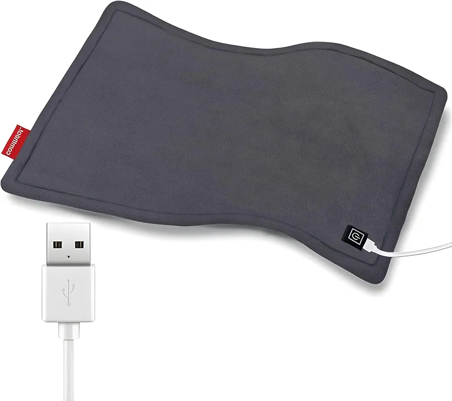 USB Heating Pad, 5V Heated Travel Blanket Pads for Car Airplane, FSA HSA Eligible 3 Heat Settings & Auto Shut Off, Warm Therapy for Pain Relief Abdomen Cramps (16"x 12") (Non-Chargeable)