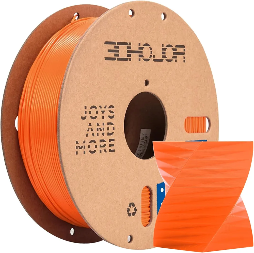 PLA High Speed Printer Filament 1.75mm 1kg Cardboard Spool (2.2lbs) Rapid PLA to 5X Faster Printing Filament PLA Dimensional Accuracy +/- 0.02 mm Fits for Most FDM 3D Printer -Orange