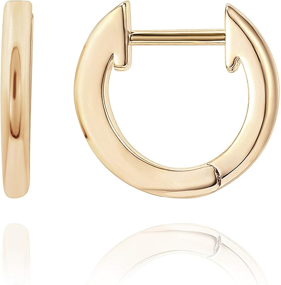 PAVOI 14K Gold Plated, Gold Vermeil, S925 Sterling Silver Cuff Earrings Huggie Stud | Small Hoop Earrings for Women