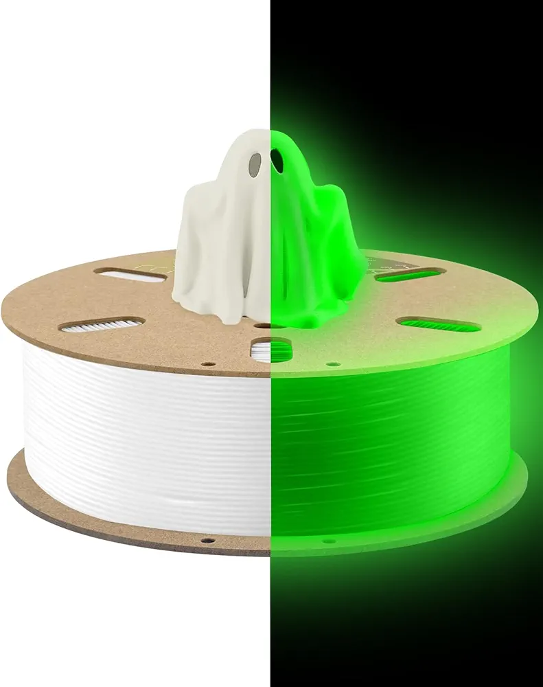 DURAMIC 3D PLA Glow in The Dark Filament 1.75mm Glow Green, 3D Printing PLA Filament 1.75mm Dimensional Accuracy +/- 0.05 mm, 1kg Spool