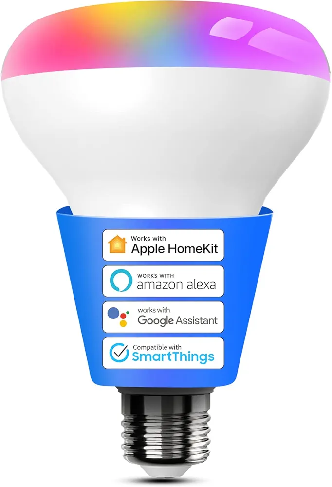 Meross Smart Light Bulb, BR30 Flood WiFi LED Bulbs Compatible with Apple HomeKit, Alexa, Google Assistant & SmartThings, Dimmable E26 Multicolor 2700K-6500K RGBCW, 1300 Lumens 100W Equivalent, 1 Pack