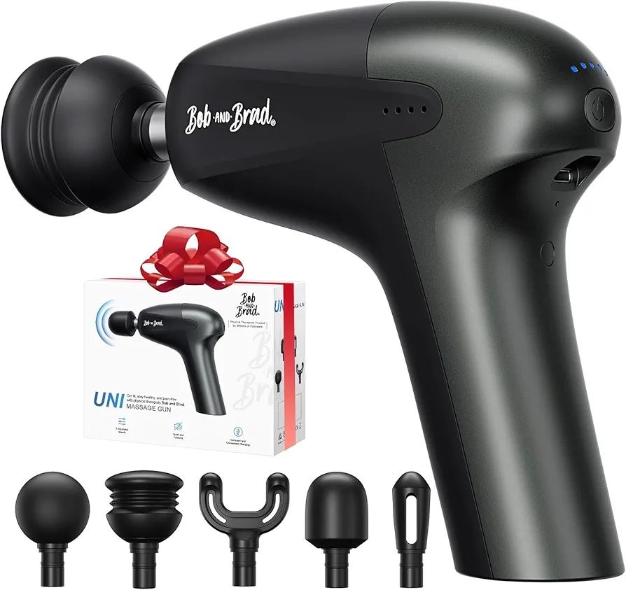 BOB AND BRAD Massage Gun, UNI Mini Massage Gun Deep Tissue Muscle Massage Gun, Upgrade 10mm Amplitude Professional Handheld Percussion Massage Gun, Gifts for Women Men Mom Dad, FSA and HSA Eligible