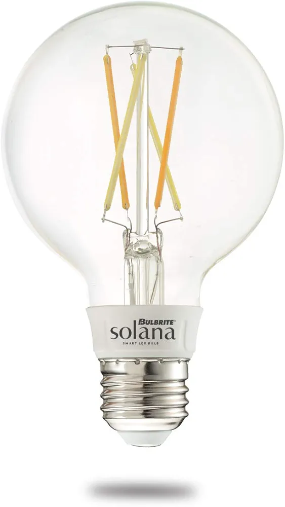 Bulbrite Solana G25 WIFI Connected Edison Filament LED Smart Light Bulb, Clear