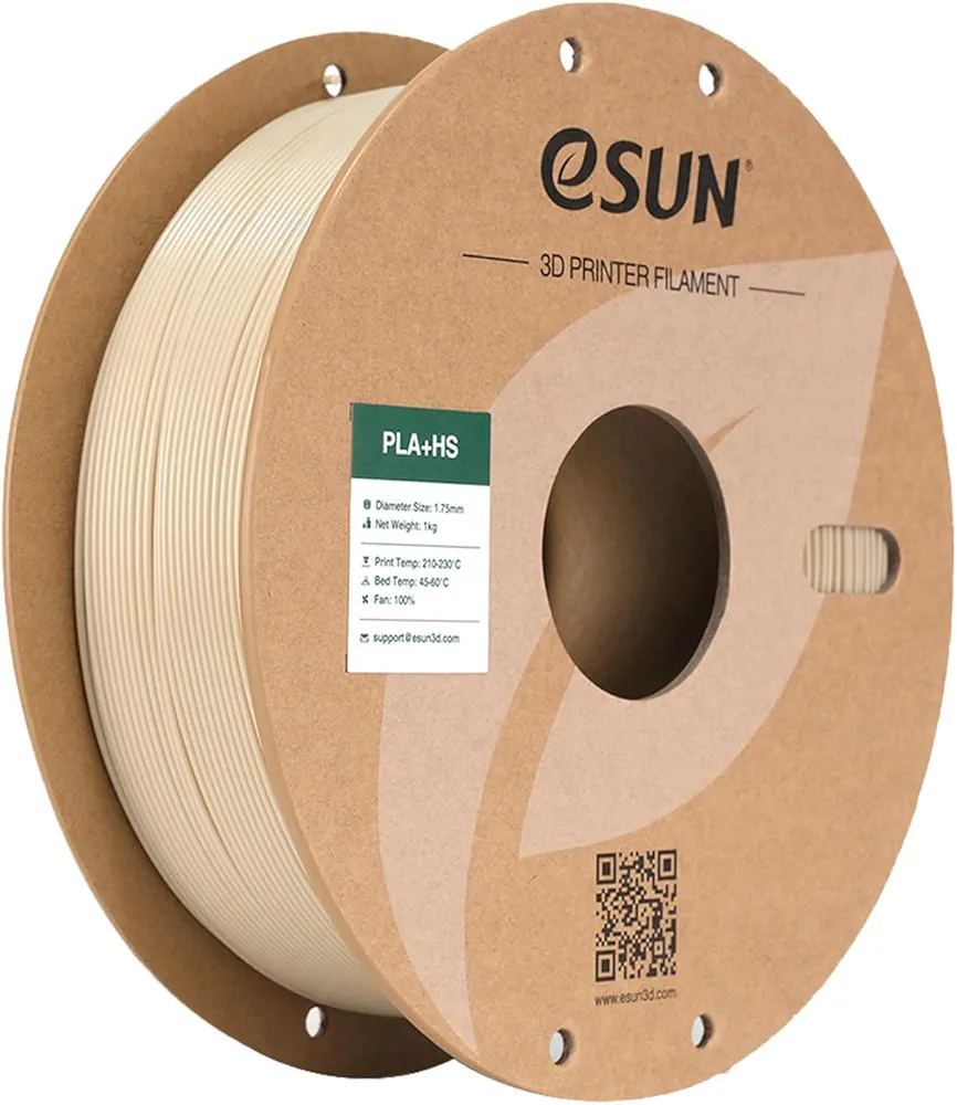 eSUN High Speed PLA+ Filament 1.75mm, 3D Printer Filament Speedy PLA Plus for Fast Printing, Dimensional Accuracy +/- 0.03mm, 1KG Cardboard Spool 3D Printing Filament for 3D Printers, Bone White