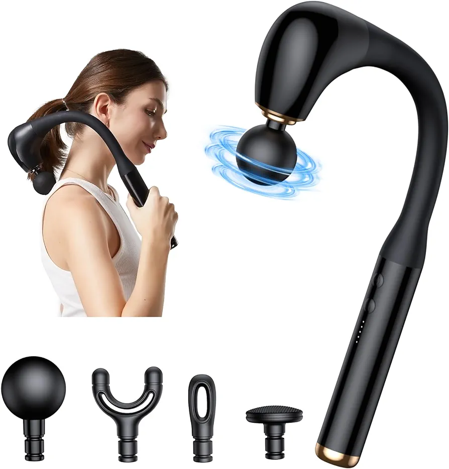 Massage Gun Deep Tissue Muscle, Percussion Massage Gun, Portable Back Massager Gun for Athletes for Pain Relief, Handheld Back Massagers, Body Massage Gun for Neck, Back, Shoulder and Legs