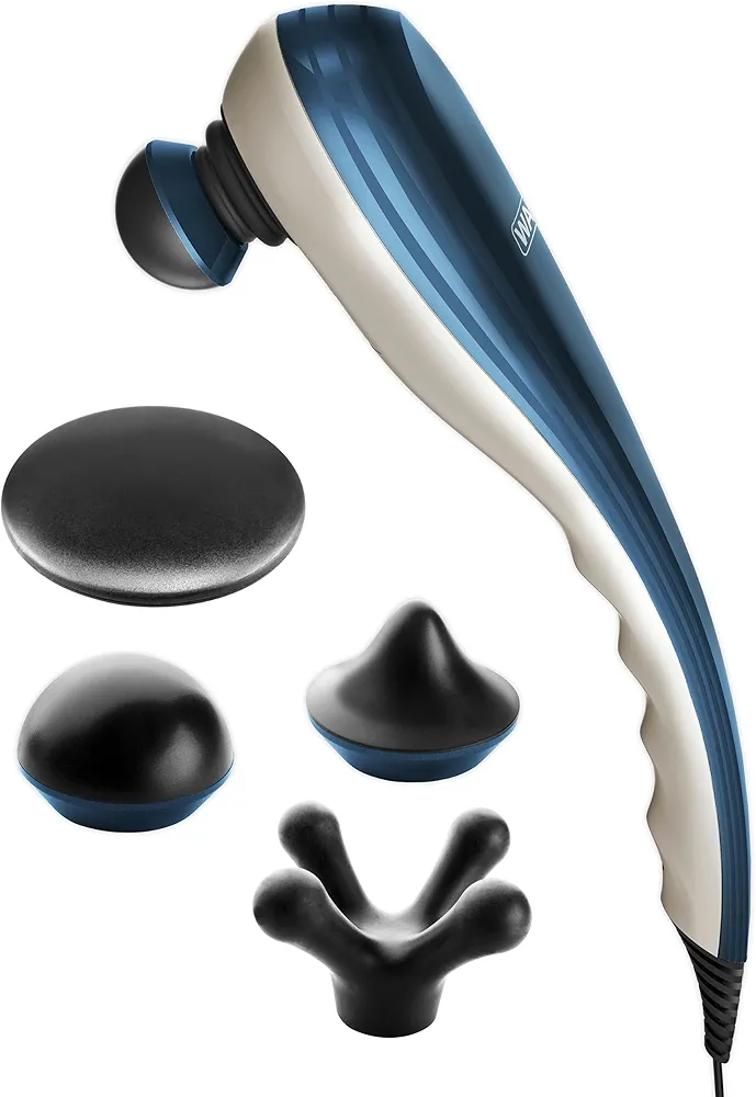 Wahl Deep Tissue Corded Long Handle Percussion Massager - Handheld Therapy with Variable Intensity to Relieve Pain in The Back, Neck, Shoulders, Muscles, & Legs – FSA Eligible - Model 4290-300