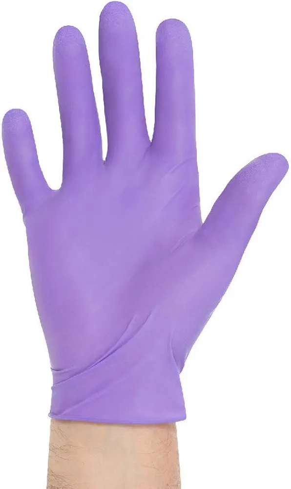 Halyard Health Purple Nitrile Exam Gloves, Box/100 SIZE MEDIUM (PACK OF 10)