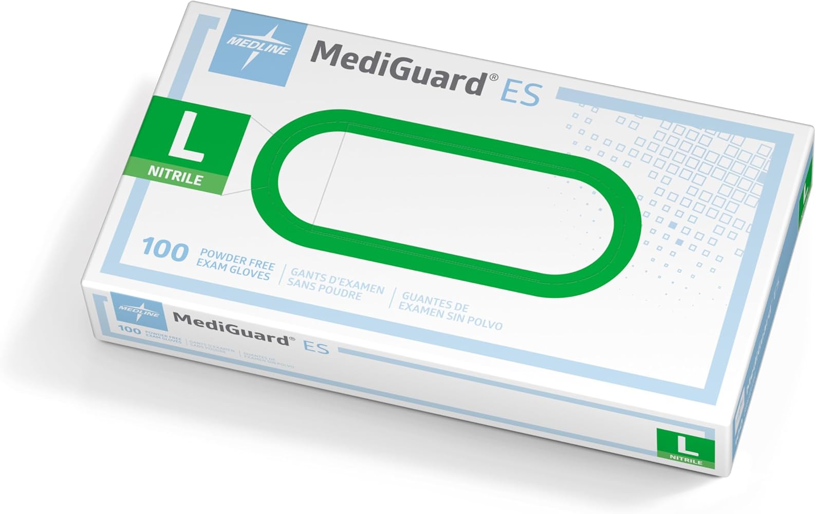 Medline MediGuard ES Exam Gloves, Powder-Free Nitrile, Box of 100