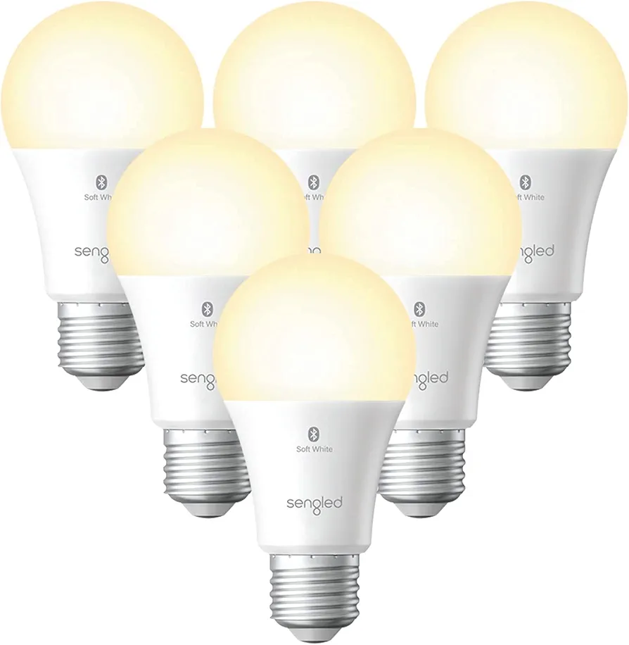 Sengled Smart Light Bulbs, Bluetooth Mesh, Bulbs That Work with Alexa Only, Dimmable LED E26 A19, 60W Equivalent Soft White 800LM, High CRI, Brightness, 6 Pack