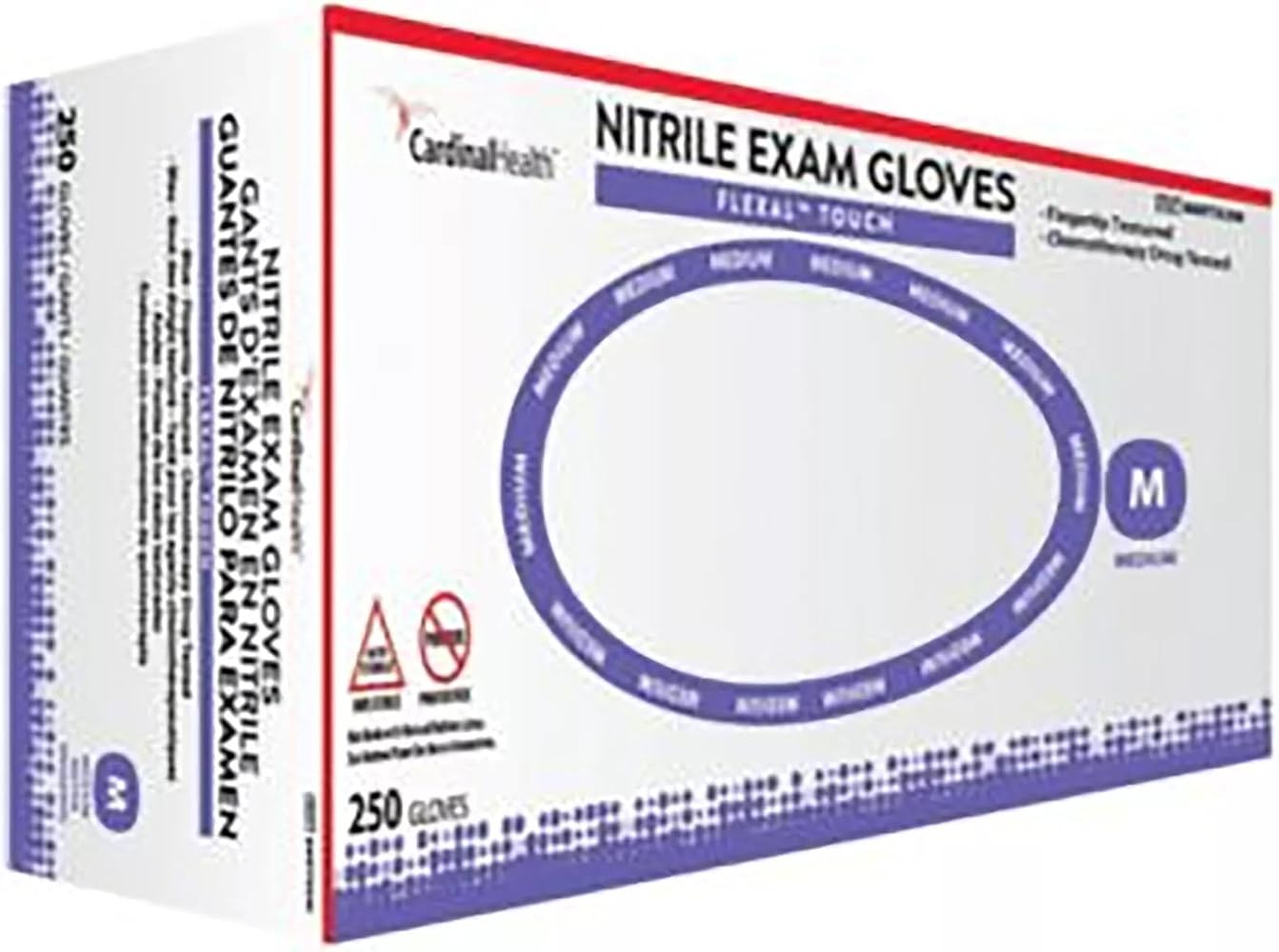 CARDINAL HEALTH™ Flexal Touch Nitrile Exam Gloves Blue, Large, Box of 250