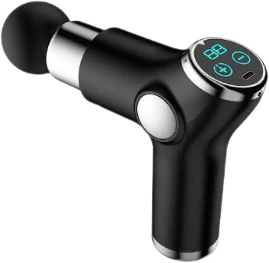 Massage Gun for Neck, Deep Tissue, Muscle Relaxation, Pain Relief, Portable Percussion Massager for Body (Black)