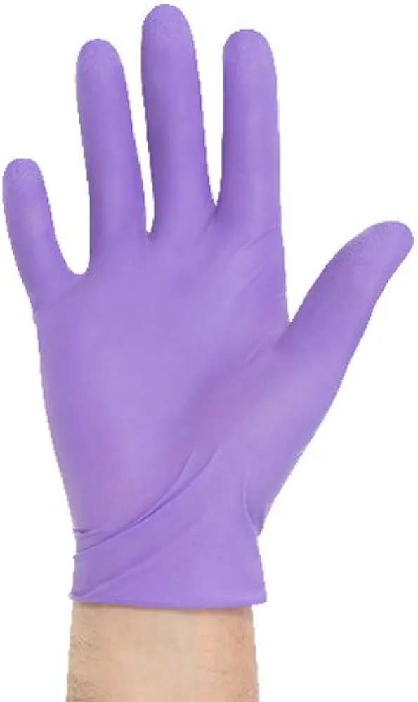 HALYARD Purple Nitrile-Xtra Exam Gloves, Powder-Free, 5.9 mil, 12", Purple, Small, 50601 (Box of 50)